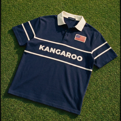 Kangaroo Classic Polo (Navy/White)
