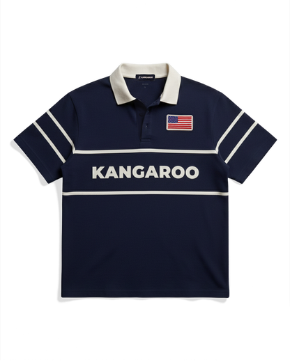 Kangaroo Classic Polo (Navy/White)